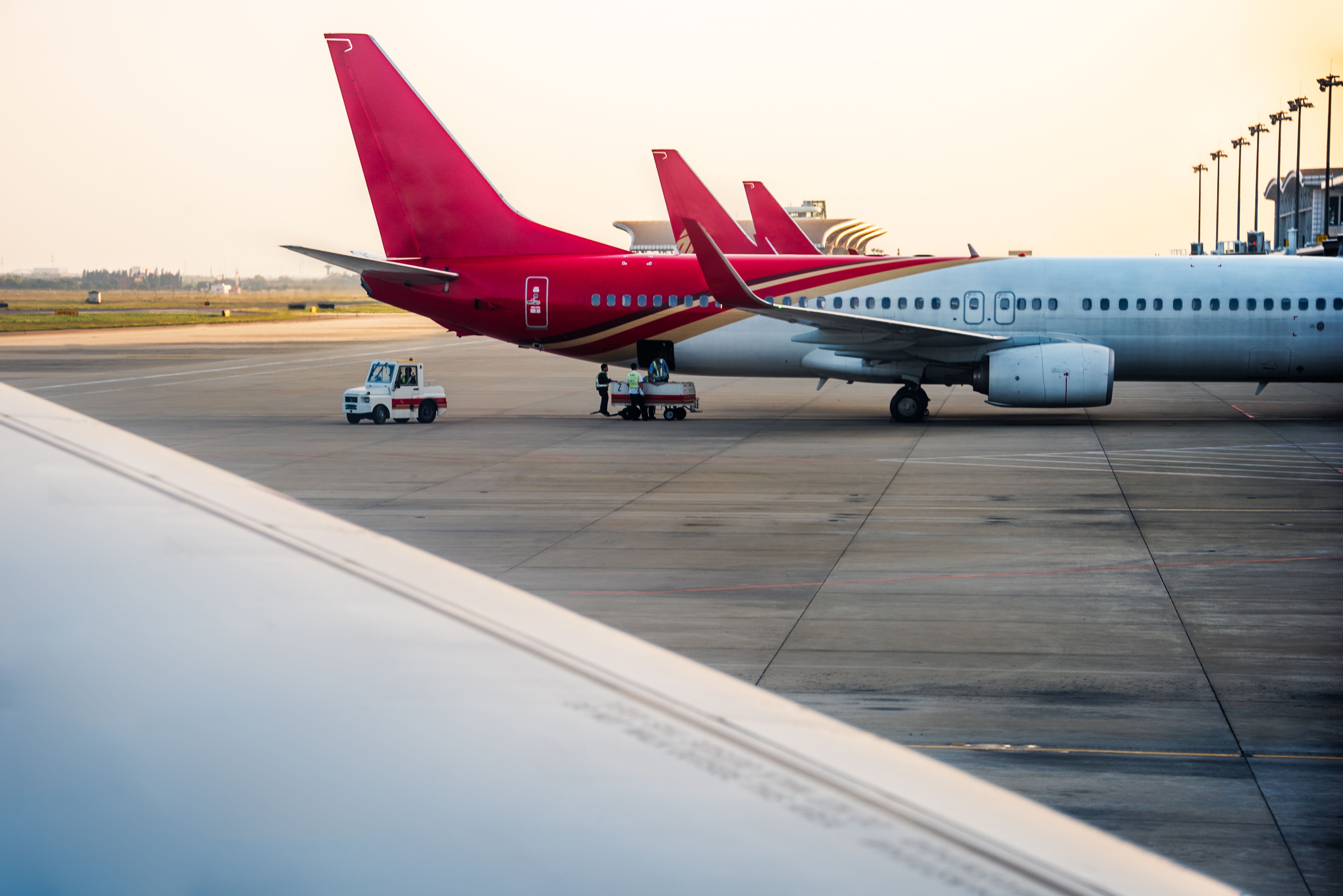 Red and White Plane Image